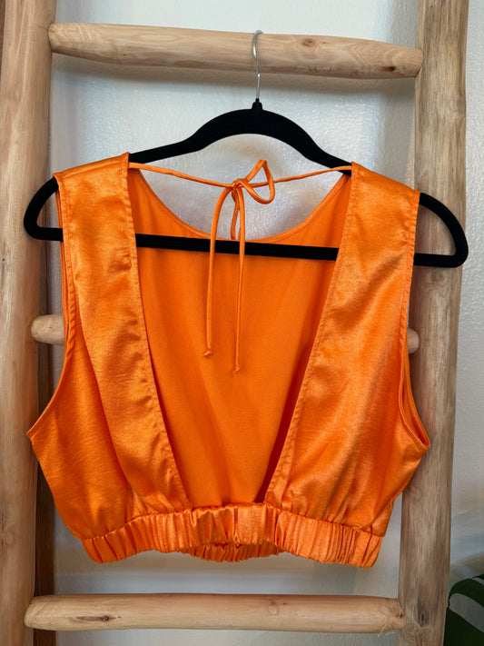 SATIN CROP TOP