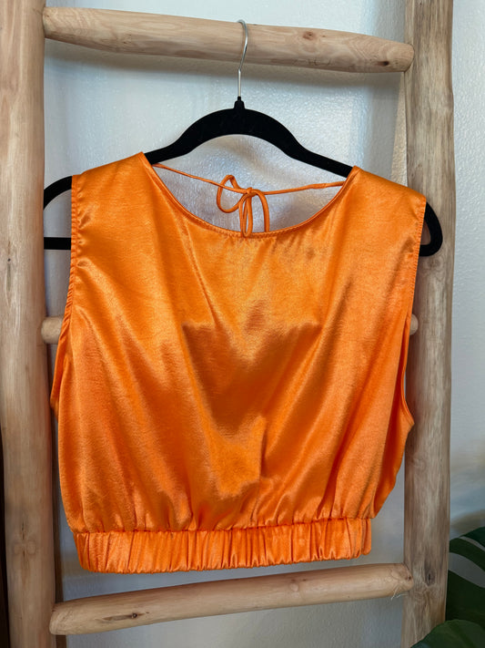 SATIN CROP TOP